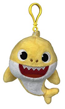 Pinkfong Baby Shark Plush Keychain Baby Shark - Baby Shark Plush Clip On Keychain from Hit Song - Official Baby Shark Stuffed Animal Clip for Bags, Lunch Boxes, Backpacks