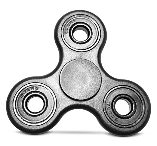 Serenilite Spinner Fidget Toy with Premium Ceramic ABS Bearings - Effective for ADD, ADHD, Anxiety, & OCD - Optimal Stress Relief (Jet Black)