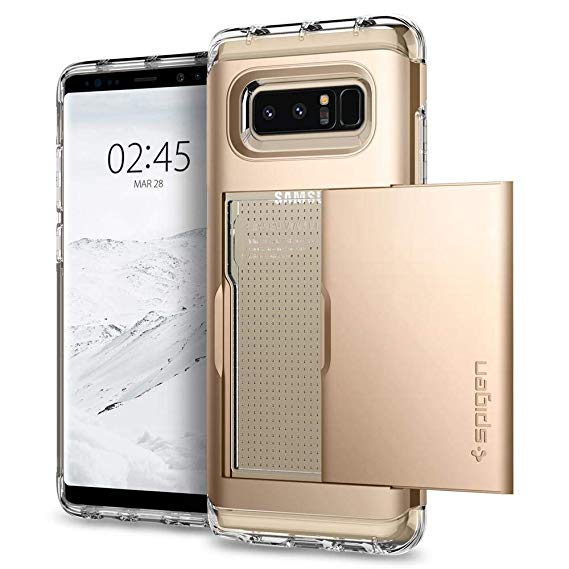 Spigen Samsung Galaxy Note 8 Crystal Wallet Case - Champagne Gold