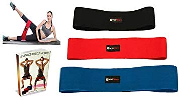 Hip Circle Resistance Bands - Non-Slip Hip Thruster Loop Band Set - for Glute Activation, Booty Exercise and Fitness Workout - 3 Different Strength Elastic Hip Circles