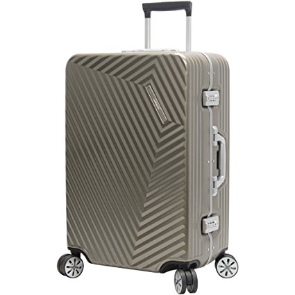 Andiamo Luggage Aluminum Frame 28" Large Zipperless Suitcase With Spinner Wheels