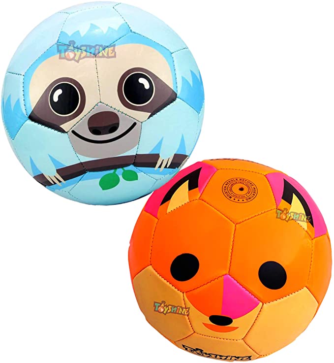 Toyshine Edu-Sports 2 in 1 Kids Football Soccer Educational Toy Ball, Size 3, 4-8 Years Kids Toy Gift Sports - Fox and Sloth