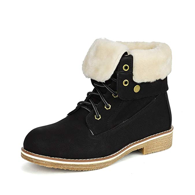 DREAM PAIRS Women’s Montreal Mid Calf Winter Snow Ankle Boots