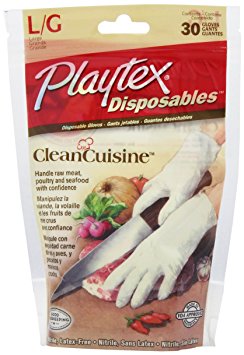Playtex Disposables CleanCuisine Gloves -Large: 30 Count