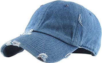 KBETHOS Vintage Washed Distressed Cotton Dad Hat Baseball Cap Adjustable Polo Trucker Unisex Style Headwear