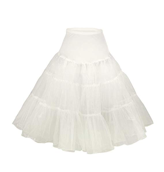 Tidetell Vintage Women's 50s Petticoat Crinoline Tutu Underskirt 26" (FBA)
