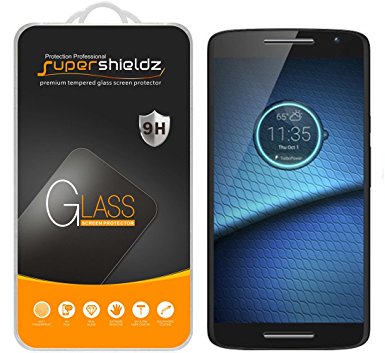 [2-Pack] Motorola Droid Maxx 2 Tempered Glass Screen Protector, Supershieldz Anti-Scratch, Anti-Fingerprint, Bubble Free, Lifetime Replacement Warranty