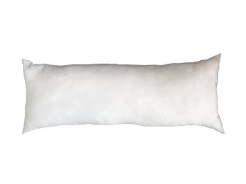 Evolive Soft Microfiber Body Pillow Cover Replacement 21"x 54" with Zipper Closure (White)