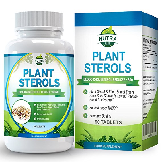 Plant Sterols - with 800mg Sterols - Maximum Strength Supplement For Men & Women - 90 Tablets