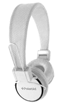 Polaroid Noise Isolating Foldable Studio Headphones Iphone/ipad/ipod Compatible - White