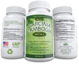 Insanely Potent Garcinia Cambogia Pure Extract 80 HCA 1 Carb Blocker Supplement Decreas Appetite Increase Energy and Burns Fat All Natural Contains A Huge 1400mg 80 HCA w Potassium 60 Capsules
