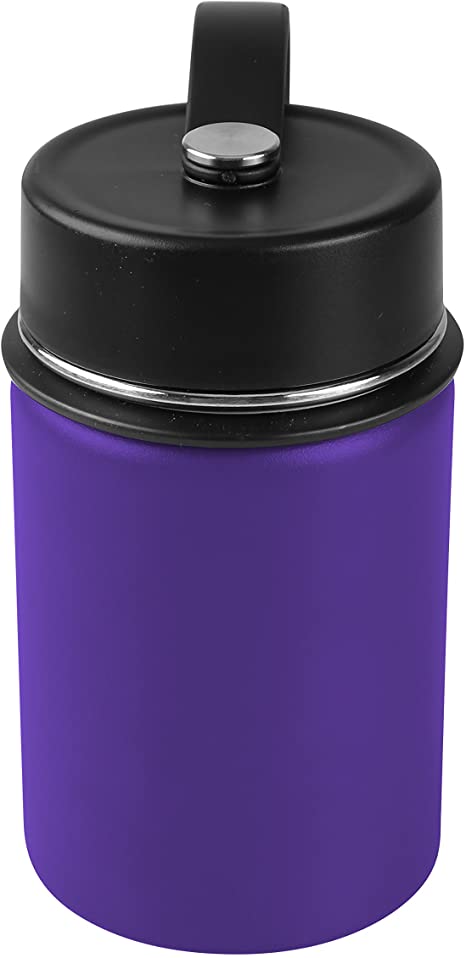Tahoe Trails 12 oz Double Wall Vacuum Insulated Stainless Steel Water Bottle, Purple