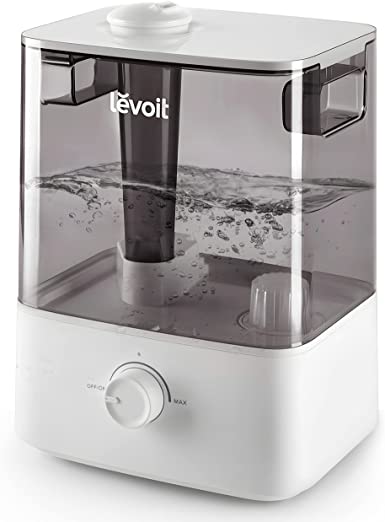 LEVOIT Humidifiers for Bedroom Large Room Home, 6L Top Fill Cool Mist for Plants and Baby, Lasts Up to 60 Hours, 505 sq ft Coverage, Super Quiet Operation, Easy to Use and Clean, Filterless, Grey