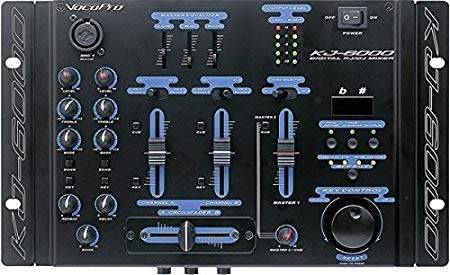 VocoPro KJ-6000 2 Channel, 4 Mic Input Mixer With Digital Key Control and Vocal Eliminator
