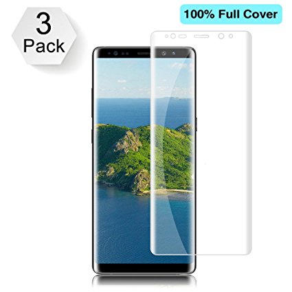 Auideas Galaxy Note 8 Screen Protector (Case Friendly Version) [Not Glass] Full Coverage Screen Protector for Samsung Galaxy Note 8 [Bubble Free] [3-Pack]