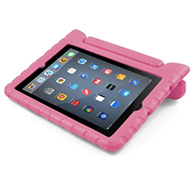 BUDDIBOX iPad Air Case,  [EVA Series] Shock Resistant [Kids Safe][STAND Feature] Carrying Case for Apple iPad Air (5) and Retina, (Pink)