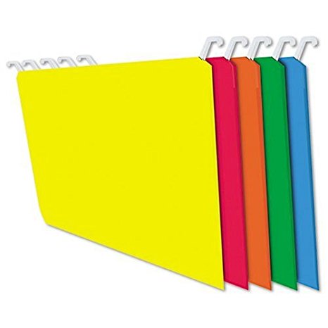 Find It Hanging File Folders with Innovative Top Rail, 9 Point Stock, Letter Size, Assorted, 20 per Pack (FT07034)
