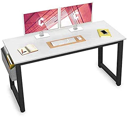 Cubiker Computer Desk 40" Sturdy Office Desk Modern Simple Style Table for Home Office, Notebook Writing Desk with Extra Strong Legs, White