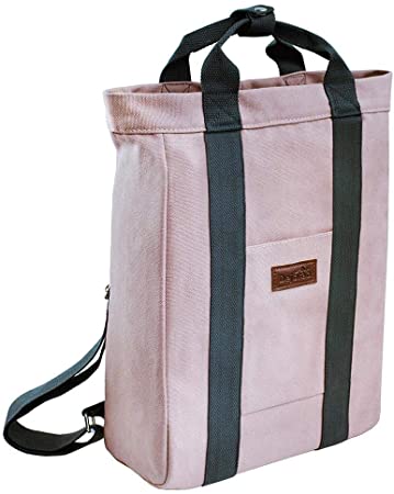 Dejaroo Canvas Travel Laptop Backpack for Women, Men or Kids (Rose)