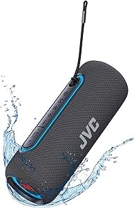 JVC Illuminated Portable Wireless Speaker with 20W max outputs, Dynamic Sound, Bluetooth 5.0, TWS Capability, USB-C, IPX5, AUX in, up to 5-Hour Battery Life - SPPA5BTB (Black)