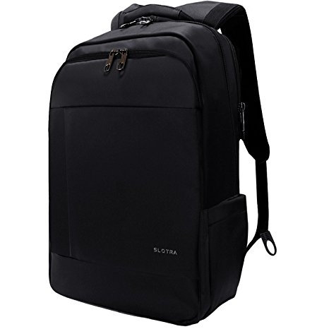 SLOTRA Laptop Backpack for 17" Business Bag Water Resistant Anti-Theft Rucksack Black