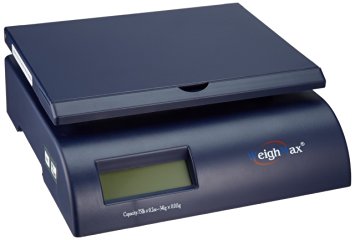 Weighmax Postal Shipping Scale with Battery and AC Adapter, Blue (W-2822-75-BLUE)