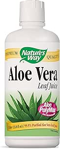 Nature's Way Aloe Vera Whole Leaf Juice, 1 Liter (Pack of 2)