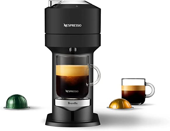 Nespresso Vertuo Next Coffee Maker and Espresso Machine by Breville, Deluxe Matte Black Chrome