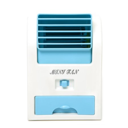 Momoday® Mini Handheld Portable Fan Air Conditioning Conditioner Water Cool Cooler USB fan Portable office Desk USB Mini Fan Personal Fan (Blue)