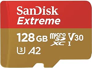 SanDisk Extreme 128 GB MicroSDXC UHS-I Class 10   Adapter