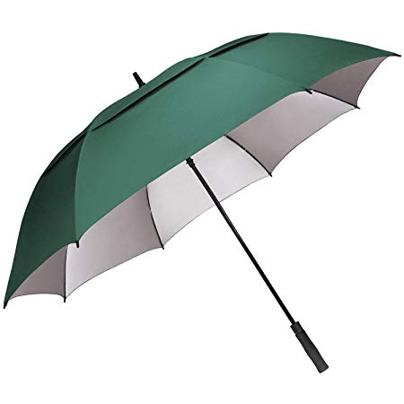G4Free 54/62/68 inch Extra Large Windproof Golf Umbrella UV Protection Automatic Open Double Canopy Vented Sun Rain Umbrella Oversize Stick Umbrellas