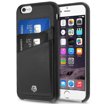 iPhone 6S Case, Cobble Pro Premium Handcrafted [Ultra Slim] Leather Back Case Cover with ID Credit Card Slot Holder for Apple iPhone 6S / iPhone 6, Black