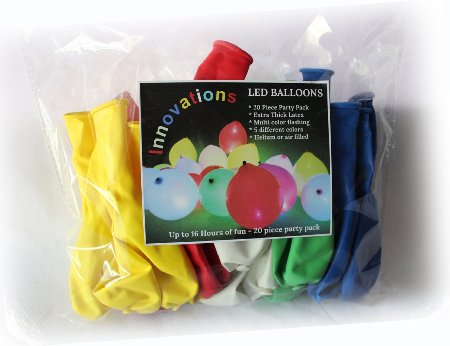 LED Balloons - the ultimate party balloon supply for a memorable occasion 20 pack kidchildren safe
