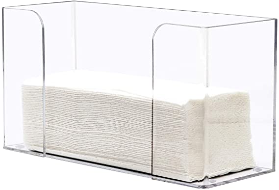 DYCacrlic Commercial Paper Towels Holder, Clear Acrylic Paper Towel Dispenser Holder fit for C-fold,tri-fold and Multi-fold Commercial Paper Towels