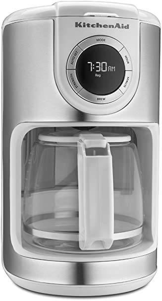 KitchenAid KCM1202WH 12-Cup Glass Carafe Coffe Maker - White