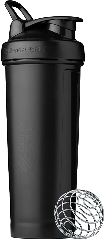 BlenderBottle Classic V2 Shaker Bottle Perfect for Protein Shakes and Pre Workout, 32-Ounce, Black