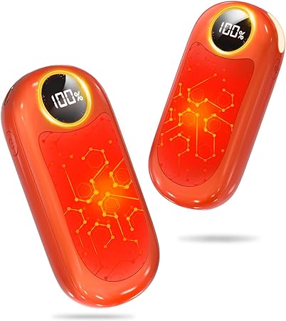 Hand Warmers Rechargeable-14000mAh,2 Pack 2-in1 LED Display Electric Hand Warmer,20Hrs Warmth Up to 131℉, USB-C Battery Heater for Raynauds, Golf, Camping, Hunting, Gifts for Men Women Kids