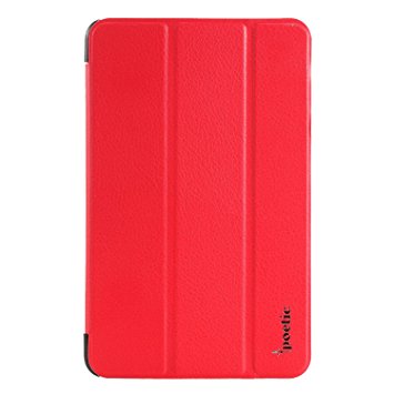 Google Nexus 7 Case - Poetic Google Nexus 7 Case [Slimline Series] - [Lightweight] [Ultra-slim] PU Leather Slim-Fit Trifold Cover Stand Folio Case for Google Nexus 7 1st Gen Red (3 Year Manufacturer Warranty From Poetic)