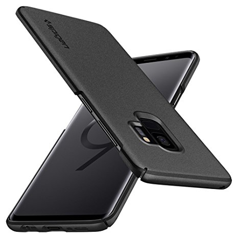 Spigen Thin Fit Galaxy S9 Case with Light but Durable Slim Profile with QNMP for Samsung Galaxy S9 (2018) - Graphite Gray