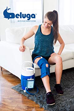Ice Machine for Knee After Surgery or Injury | Circulating Cold Therapy System | Beluga Arctic Flow with Knee Wrap, Powered