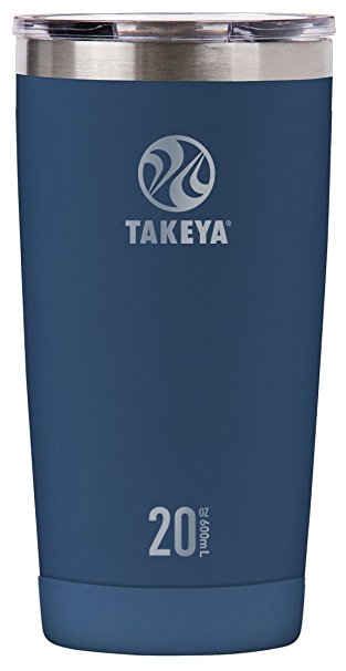 Takeya Actives Insulated Stainless Tumbler with Flip Lid, 20oz, Midnight