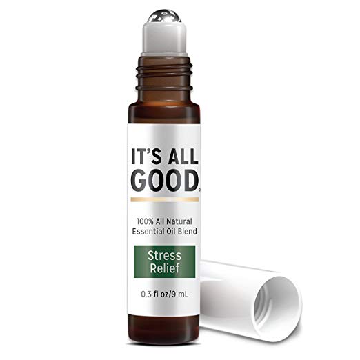 It’s All Good Stress Relief Natural Essential Oil | Pure Natural Soothing Therapeutic Grade Aromatherapy for Calming, Relaxation, Stress Relief, Focus - 100% Natural, Vegan, Toxin free, Cruelty Free