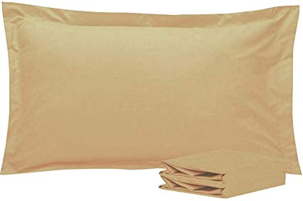 NTBAY King Pillow Shams, Set of 2, 100% Brushed Microfiber, Soft and Cozy, Wrinkle, Fade, Stain Resistant (Khaki, King)