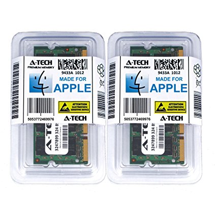 A-Tech For Apple 4GB Kit 2x 2GB PC2-5300 MacBook Pro MacBook Early 2009 Early 2008 MB061LL/B A1181 MB062LL/B MB063LL/B MB402LL/A MB403LL/A MB404LL/A MB881LL/A MA895LL A1226 MA896LL Memory RAM