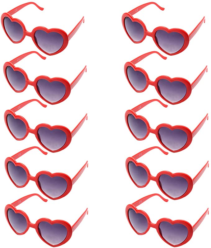 10 Pack Heart Shaped Sunglasses for Women Party Favors Eyewear Multiple Choice …
