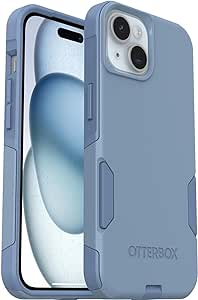 OtterBox iPhone 15, iPhone 14, & iPhone 13 (Only) - Commuter Series Case - Crisp Denim (Blue) - Slim & Tough - Pocket-Friendly - with Port Protection - Non-Retail Packaging