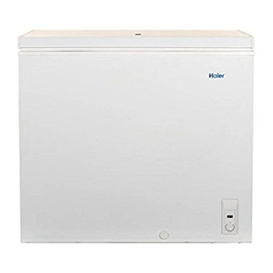 Haier Hf71cl53nw 7 Cu Ft Energy Efficient Compact Chest Freezer with Temperature Control, Child Lock, Storage Baskets, Ice Maker