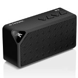 Bluetooth Speaker B-trek S2 - Sentey Black 6 Hours Battery - Built-in Mic for Hands Free Speakerphone - 10 Meter - 33 Foot Range - Rechargeable and Removable Lithium Ion Battery - Wireless Speakers Bluetooth Portable Mini Size - Portable Bluetooth Speaker - AUX Line in and Microsd Card Slot Allows Audio Music Playback - Portable Bluetooth Speaker - Bluetooth Portable Speaker - Bluetooth Speakers - Speaker Bluetooth - Wireless Speakers Bluetooth Ls-4060