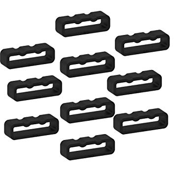 Replacement Secure Rings for Garmin Forerunner 220 235 230 620 630 735XT Bands(Pack of 10) Silicone Connector Keepers Fastener Ring Holders Loop for Garmin Forerunner 220 235 230 620 630 735XT Smartwa
