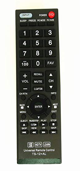 New Toshiba CT-90325 Universal Remote Control for All Toshiba BRAND TV, Smart TV - 1 Year Warranty(TS-12 AL)